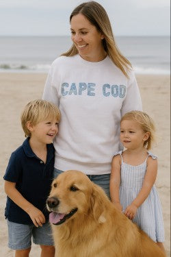 Women's Embroidery and Applique Cape Cod Crewneck Sweatshirt