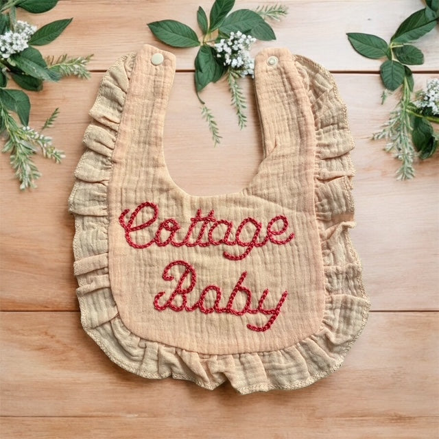 Personalized Ruffle Baby Bib