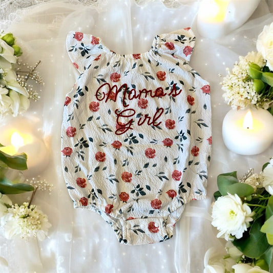 Personalized Floral Onesie